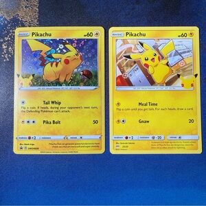 Pikachu Pokémon Cards 25th Anniversary
